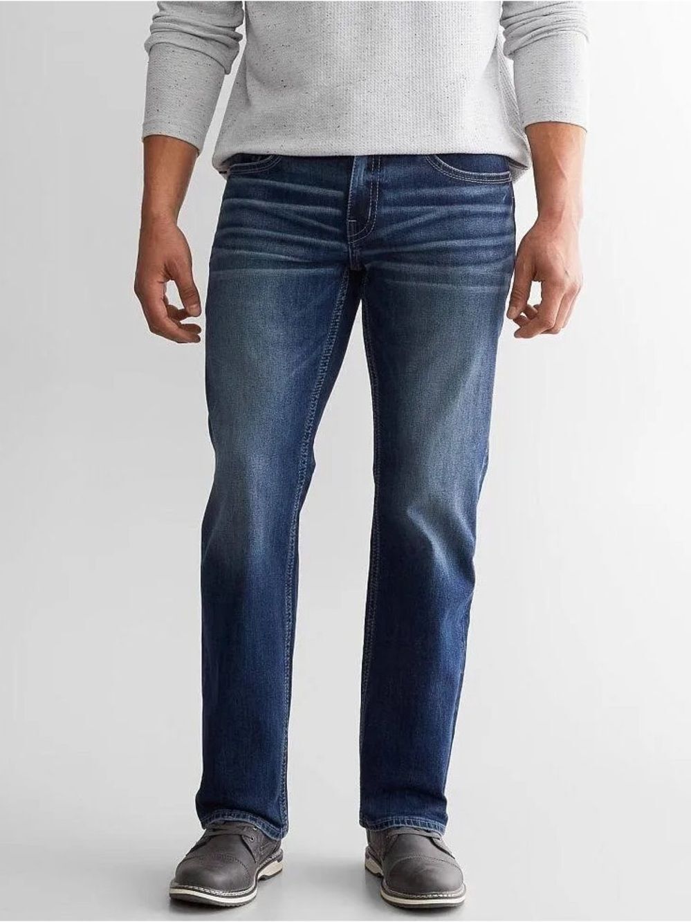 BKE Men's Jake Boot Stretch Jean 31x30 Stevenson 2 Blue Bootcut
